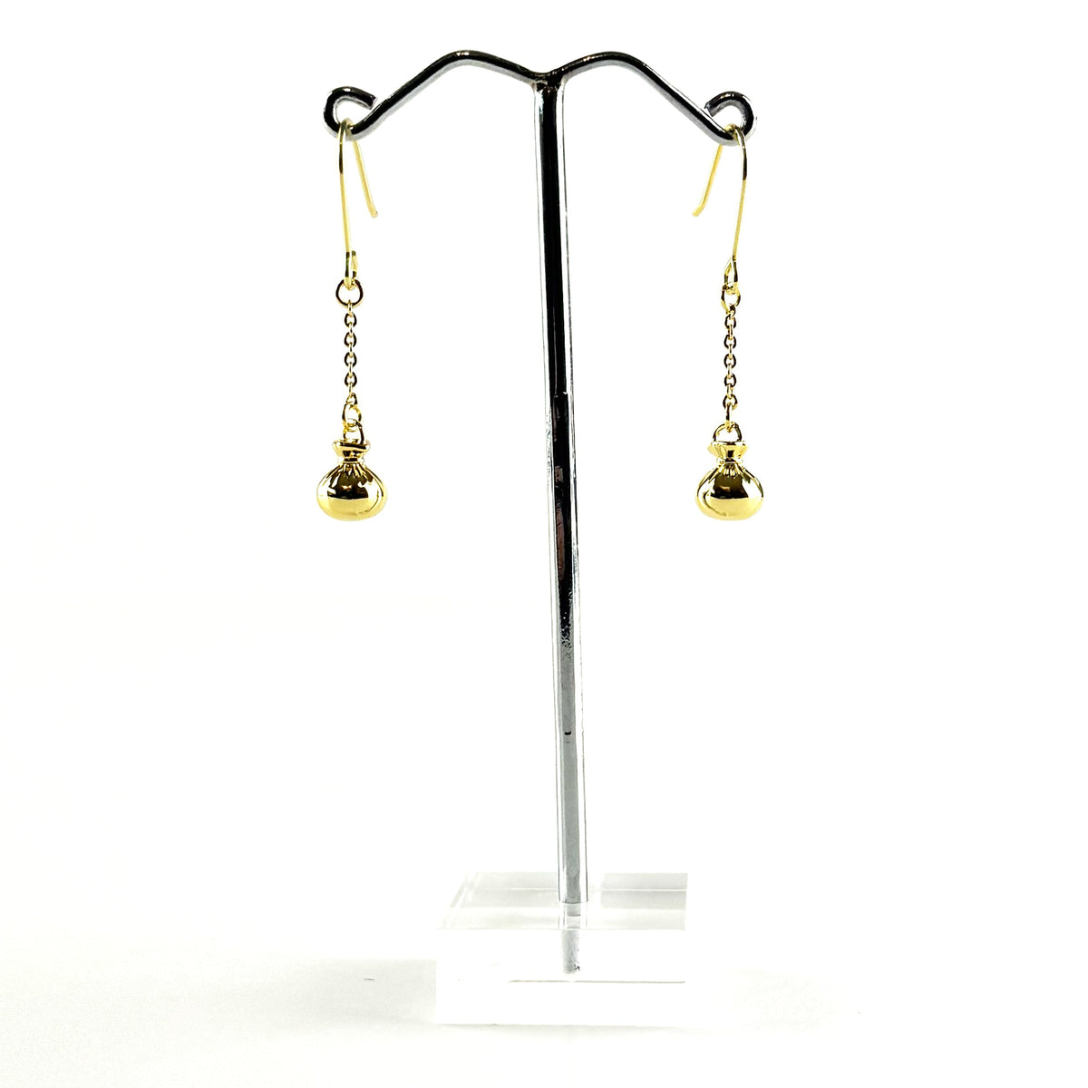 Pretty Little Taonga Gold Dangling Poi Earrings - ShopNZ