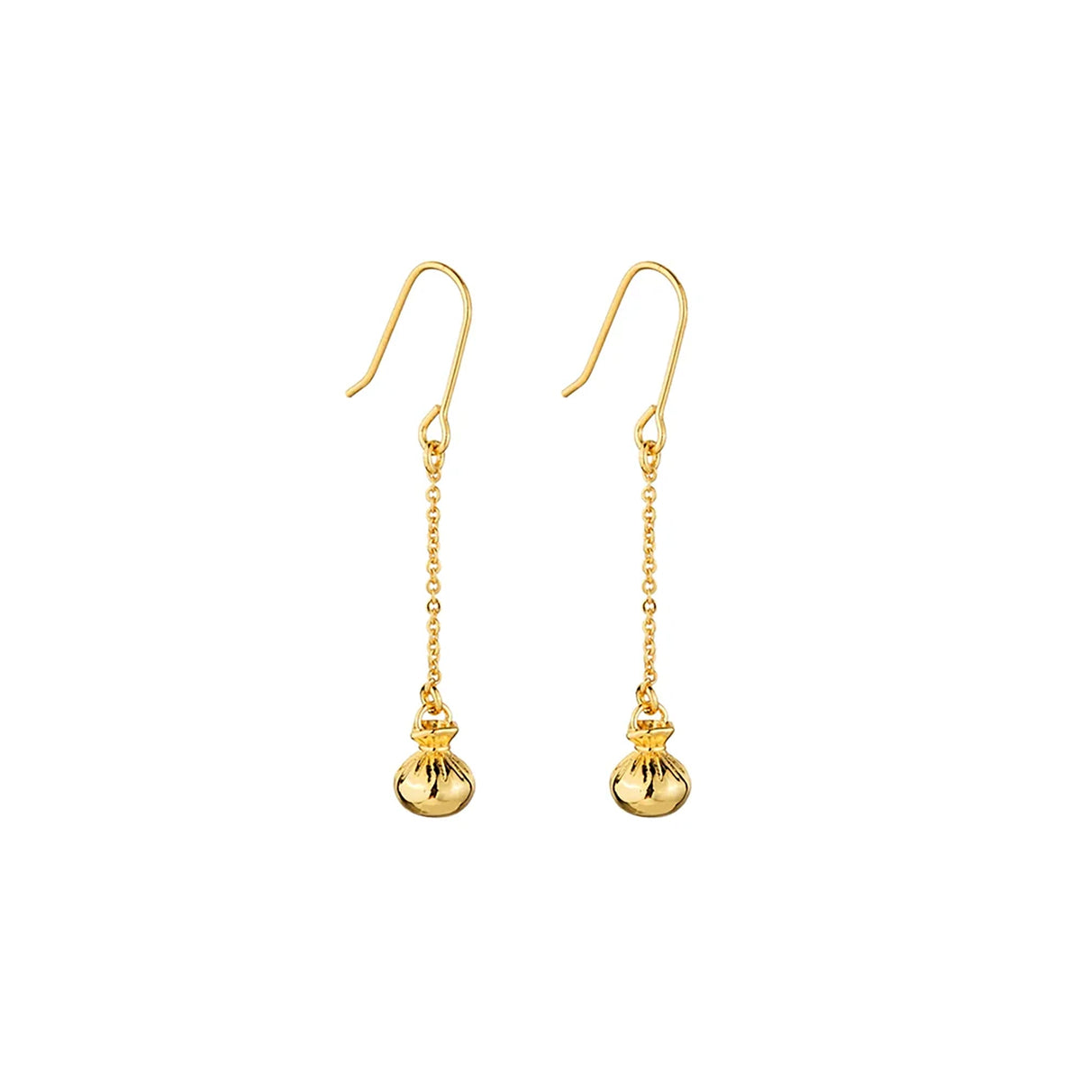 Pretty Little Taonga Gold Dangling Poi Earrings - ShopNZ