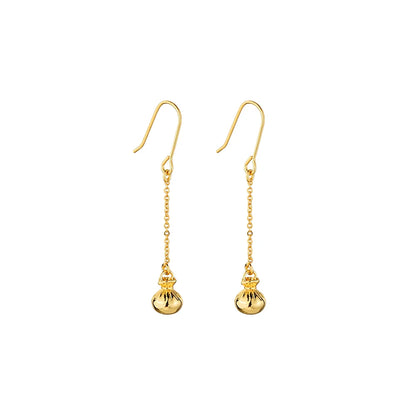 Pretty Little Taonga Gold Dangling Poi Earrings - ShopNZ