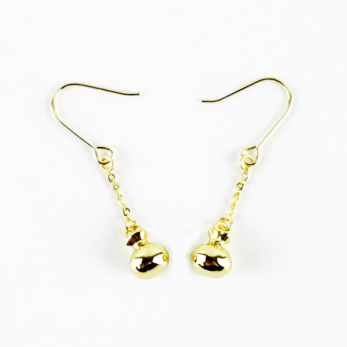 Pretty Little Taonga Gold Dangling Poi Earrings - ShopNZ