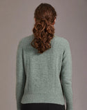 Pretty Merino Possumsilk Yoke Neck Cable Sweater - ShopNZ
