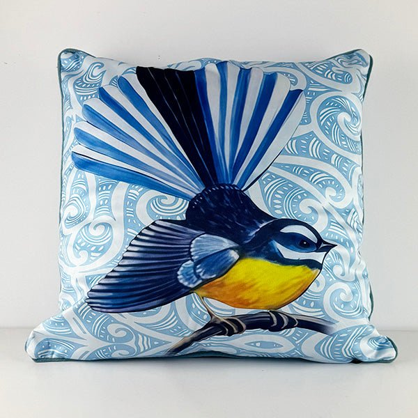 Pretty NZ Fantail Piwakawaka Cushion Cover - ShopNZ