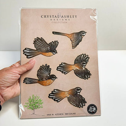 Pretty NZ Fantails Piwakawaka Pop Out Wall Art - ShopNZ