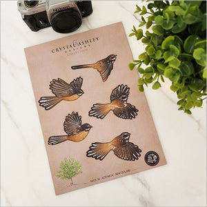 Pretty NZ Fantails Piwakawaka Pop Out Wall Art - ShopNZ