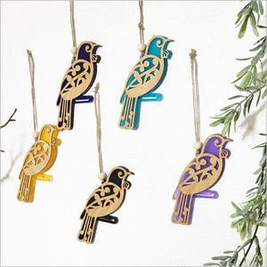 Pretty NZ Koru Tui Bird Christmas Ornament - ShopNZ