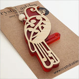 Pretty NZ Koru Tui Bird Christmas Ornament - ShopNZ