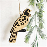 Pretty NZ Koru Tui Bird Christmas Ornament - ShopNZ