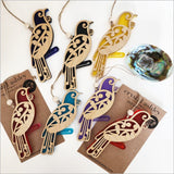 Pretty NZ Koru Tui Bird Christmas Ornament - ShopNZ