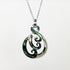 Pretty NZ Paua and Silver Twist Koru Necklace - ShopNZ