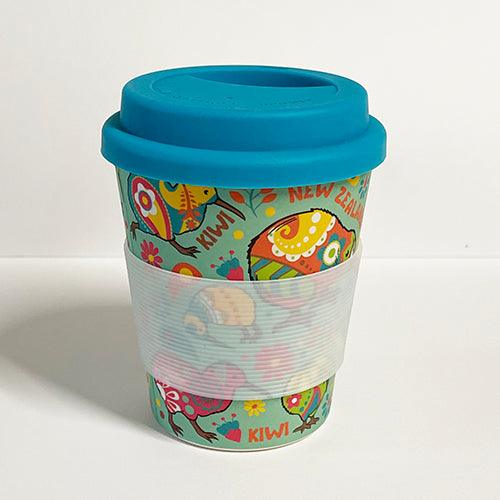 Pretty Paisley Kiwi Bamboo Coffee Cup - ShopNZ