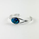 Pretty Paua Silver Bangle - ShopNZ