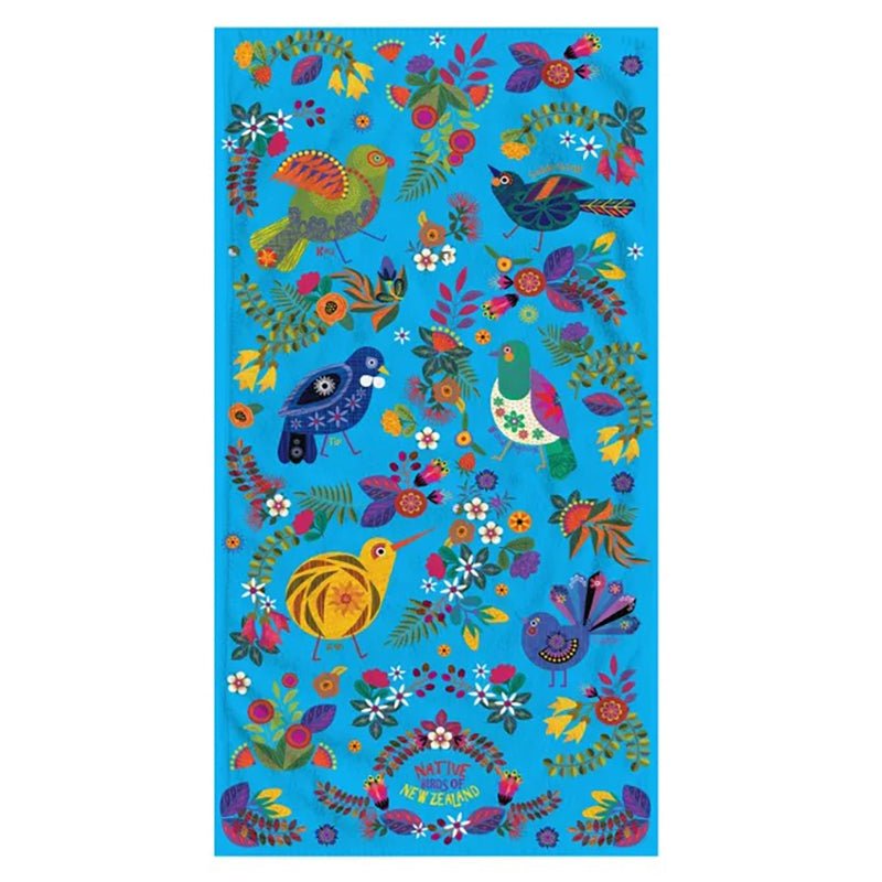 Pretty Souvenir NZ Birds Beach Towel - ShopNZ