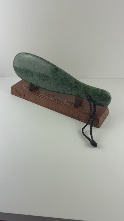 Extra Large 40cm Pounamu Greenstone Mere with Optional Stand