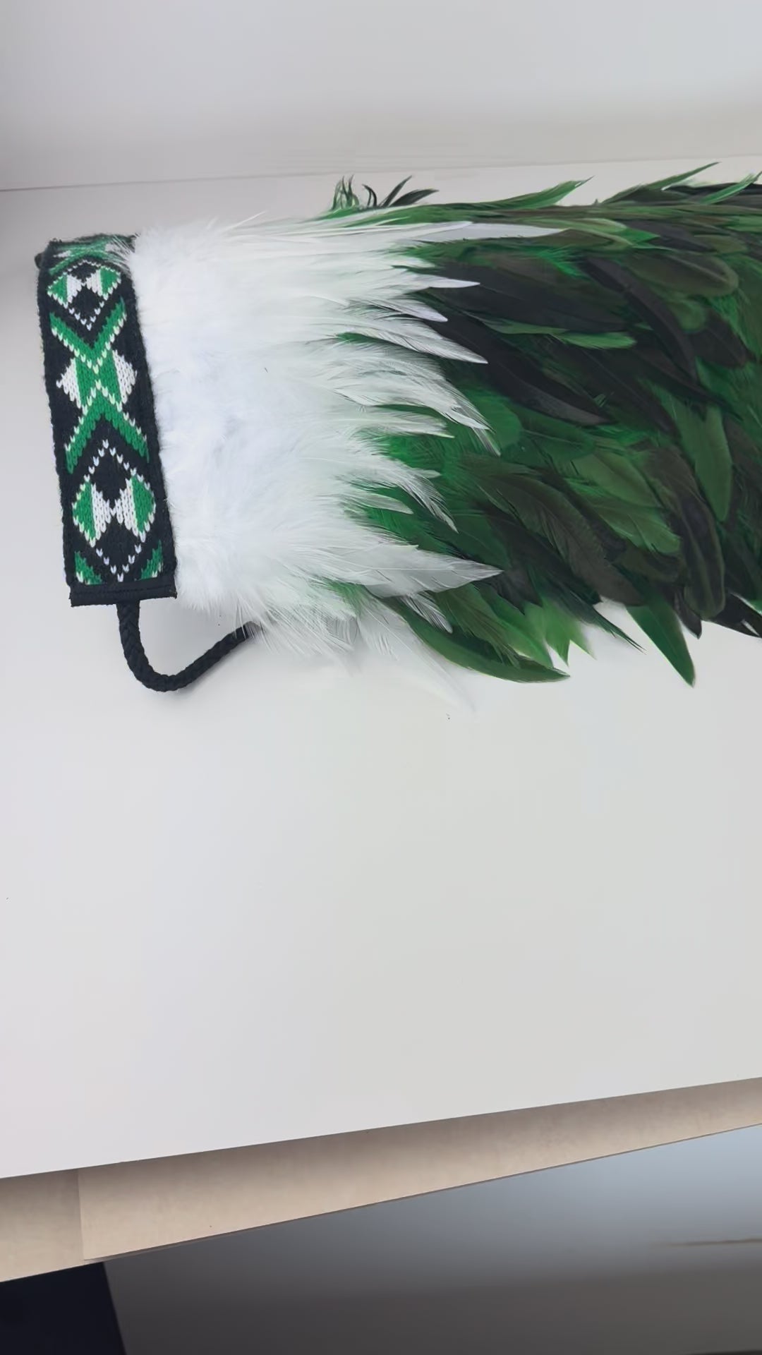 Maori Korowai to Cover Taiaha on Stand