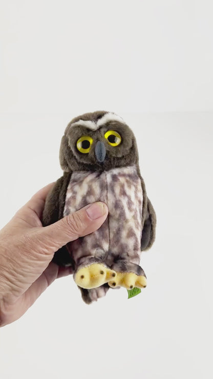 NZ Ruru Morepork Owl Soft Toy with Authentic Sound