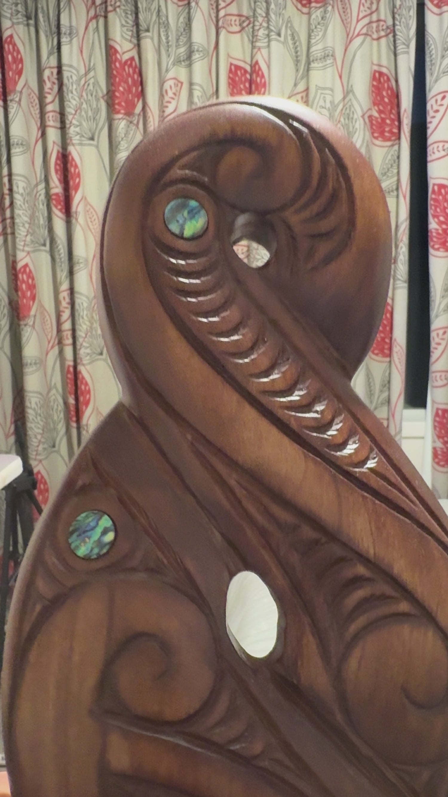 Massive 59cm Carved Maori Pikorua Twist Trophy - Symbol of Love or Friendship