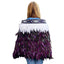 Purple and White Maori Korowai Cape