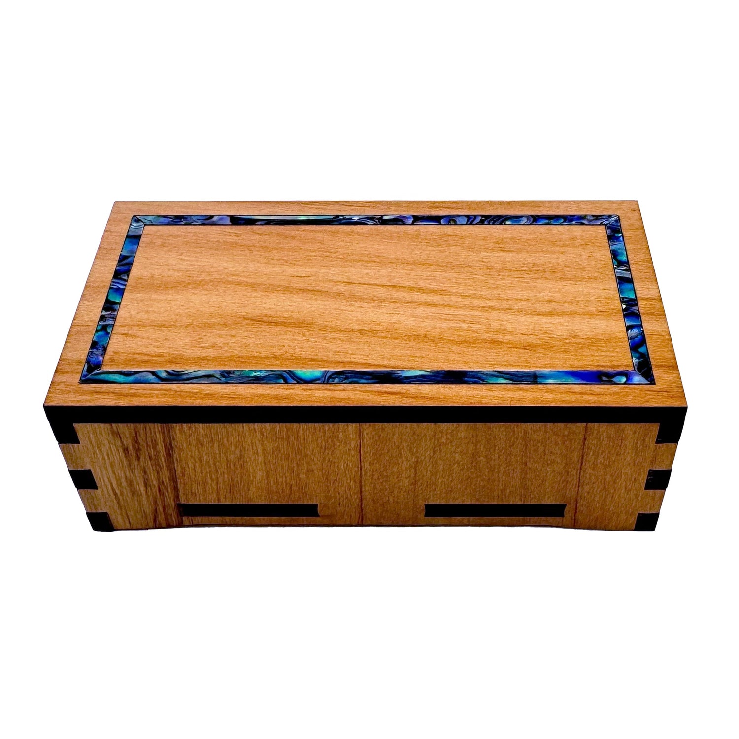 Rectangular Rimu and Paua Jewellery Gift Box with Optional Engraving - ShopNZ