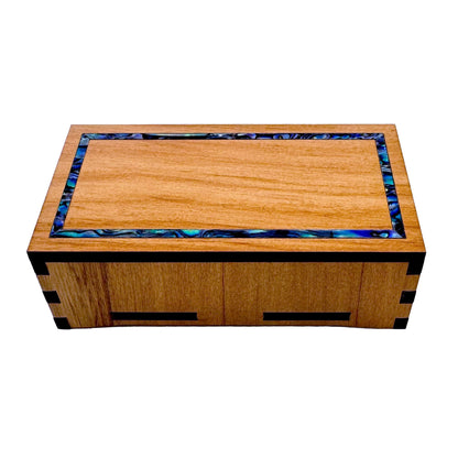 Rectangular Rimu and Paua Jewellery Gift Box with Optional Engraving - ShopNZ