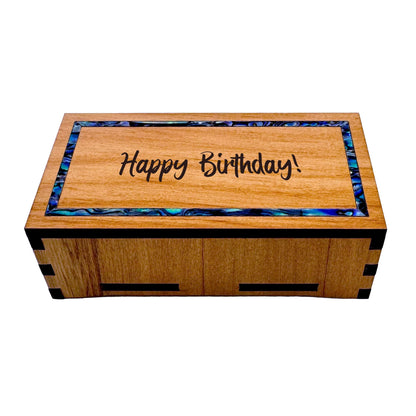 Rectangular Rimu and Paua Jewellery Gift Box with Optional Engraving - ShopNZ