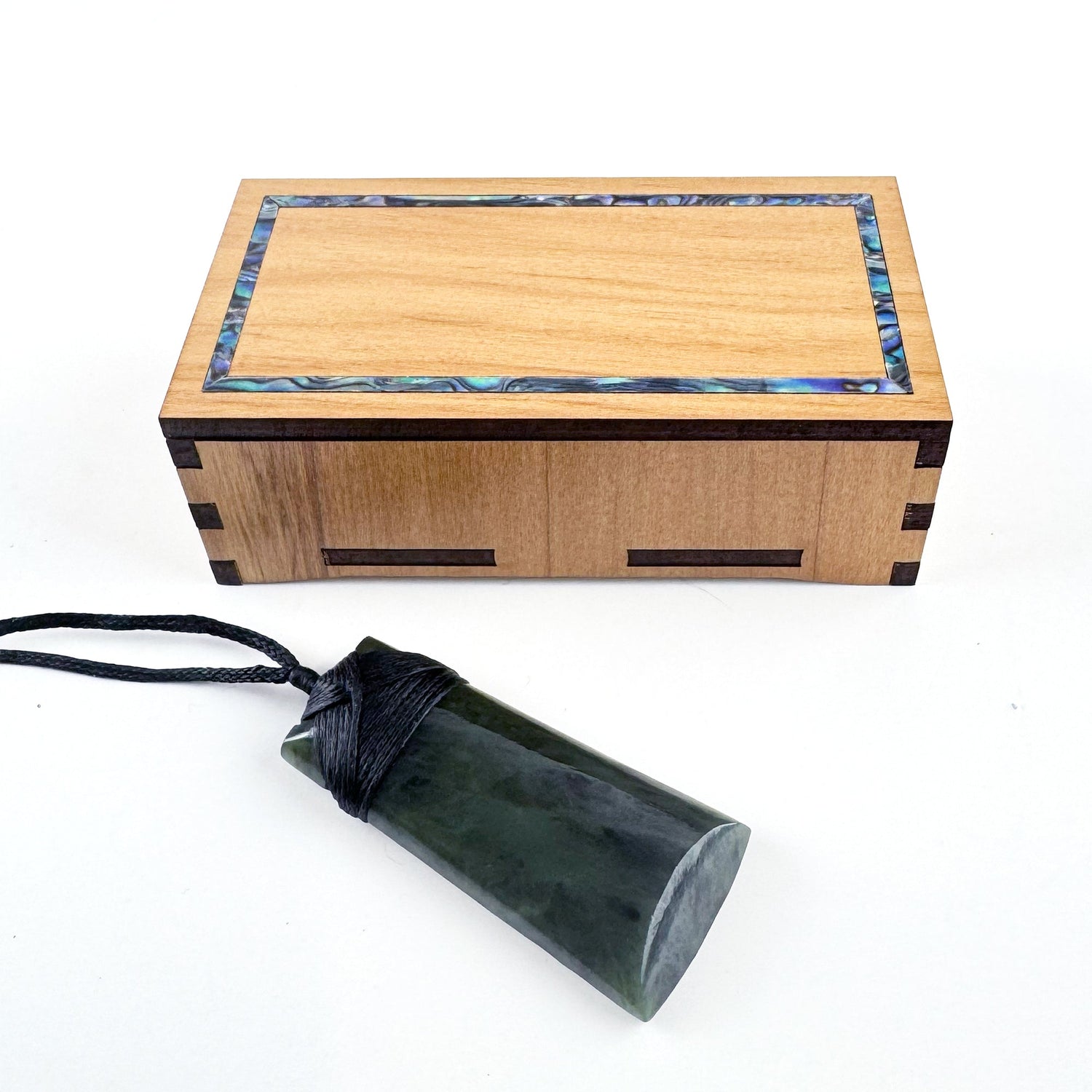 Rectangular Rimu and Paua Jewellery Gift Box with Optional Engraving - ShopNZ