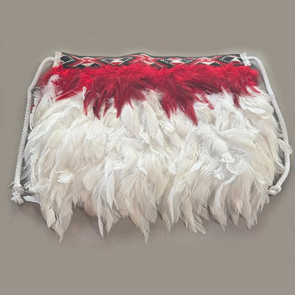 Red and White Newborn Baby Maori Korowai - ShopNZ