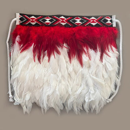 Red and White Newborn Baby Maori Korowai - ShopNZ