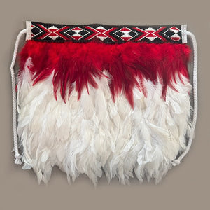 Red and White Newborn Baby Maori Korowai - ShopNZ
