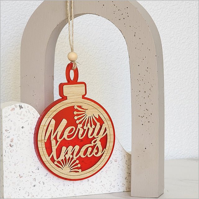 Red NZ Merry Xmas Pohutukawa Decoration - ShopNZ