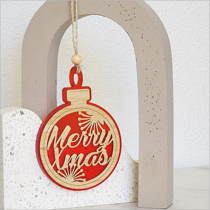 Red NZ Merry Xmas Pohutukawa Decoration - ShopNZ
