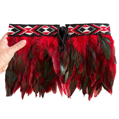Red Short Korowai for Child - ShopNZ