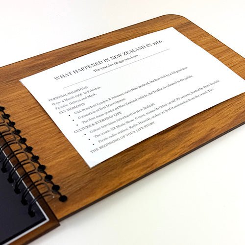 Rimu 21st Birthday Photo Album Guest Book with optional Engraving and Birth Year in Review - ShopNZ