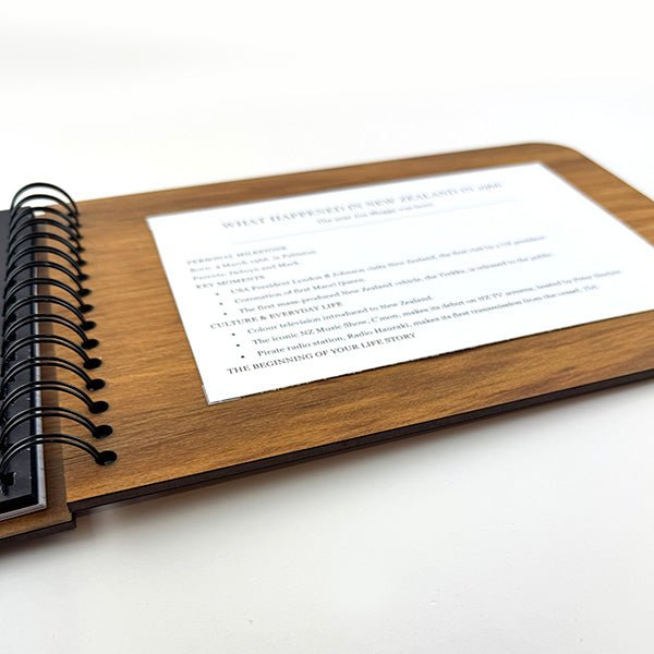 Rimu 21st Birthday Photo Album Guest Book with optional Engraving and Birth Year in Review - ShopNZ