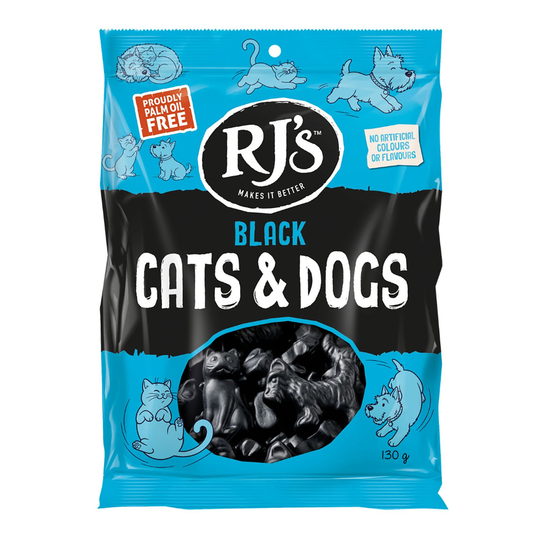 RJs Black Cats and Dogs Licorice - ShopNZ