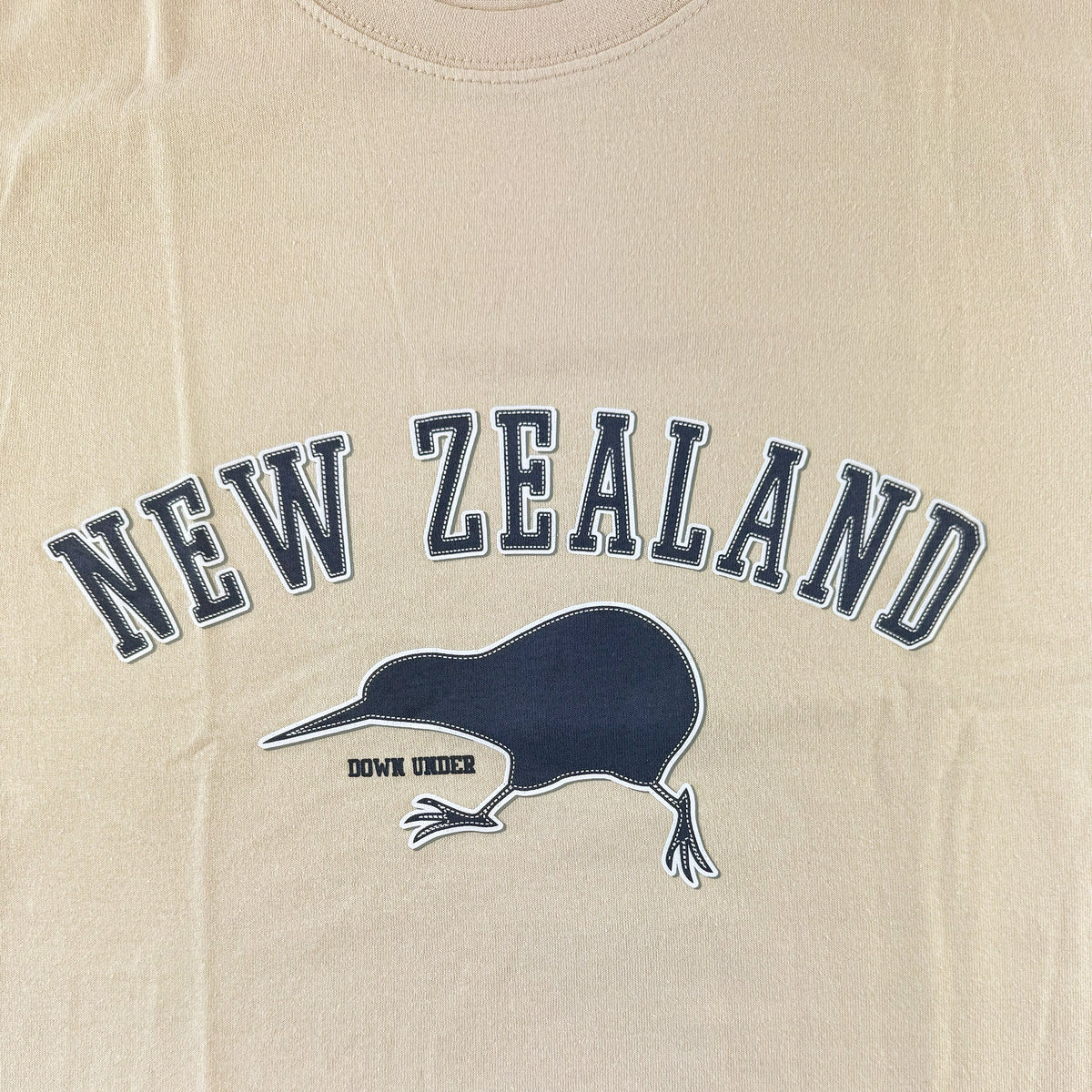 Running Kiwi NZ Souvenir Mens T-shirt - Colour Sand - ShopNZ