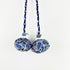 Set of Māori Poi with Blue White and Black Patterned Cover - ShopNZ