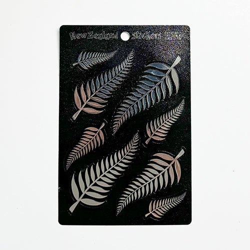 Shiny NZ Silver Fern Stickers Decals - ShopNZ