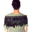 Short Black Maori Korowai With Gold Trim