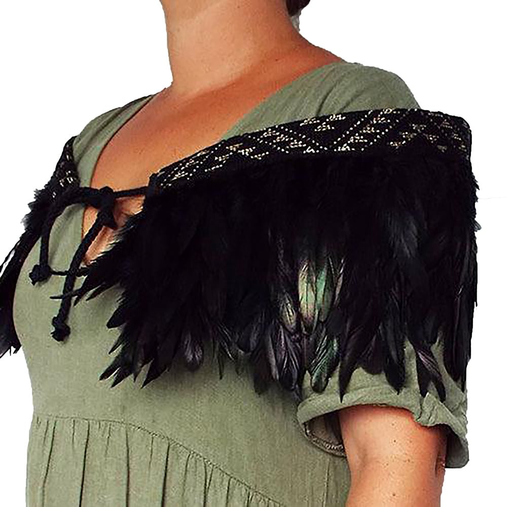 Short Black Māori Korowai With Gold Trim - ShopNZ