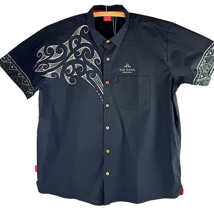 Short Sleeve Mens Maori Koru Tattoo Shirt - ShopNZ