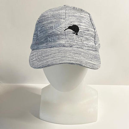 Silver Fern and Kiwi NZ Grey Marl Cap - ShopNZ