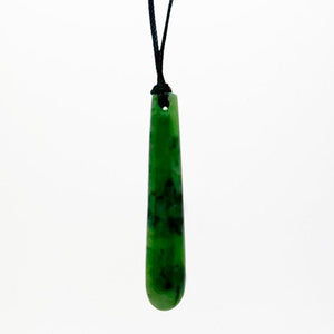 Simple Elegant Ngai Tahu Greenstone Drop Necklace - ShopNZ
