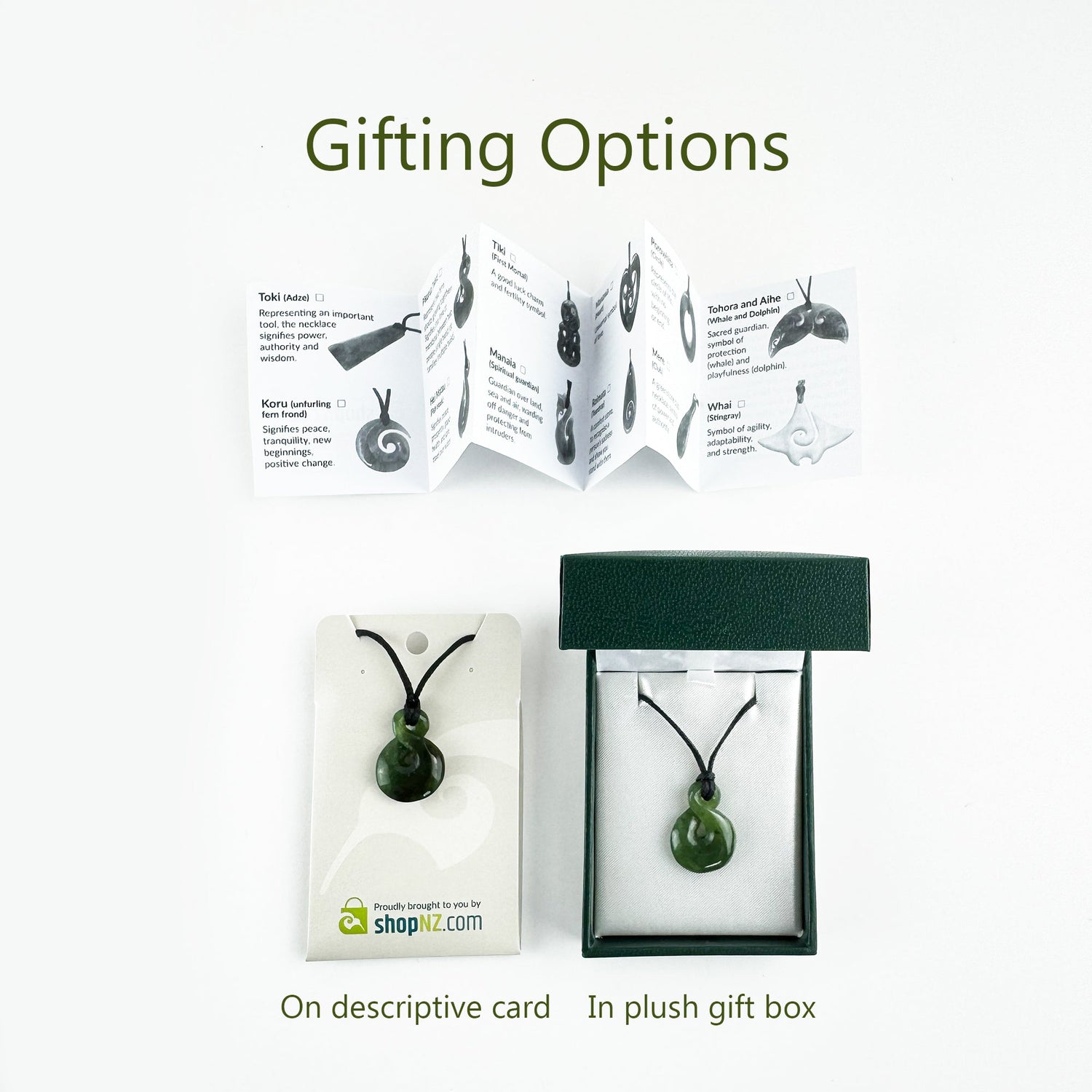 Small Genuine NZ Greenstone Maori Single Twist Necklace - ShopNZ