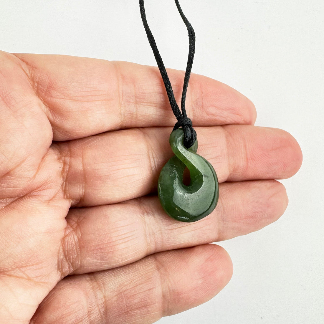 Small Genuine NZ Greenstone Maori Single Twist Necklace - ShopNZ