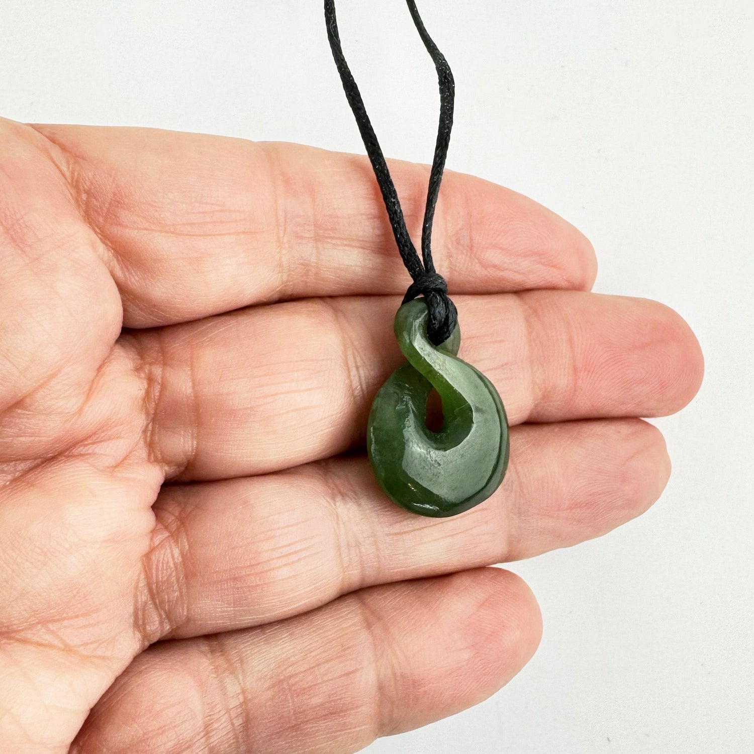 Small Genuine NZ Greenstone Maori Single Twist Necklace - ShopNZ