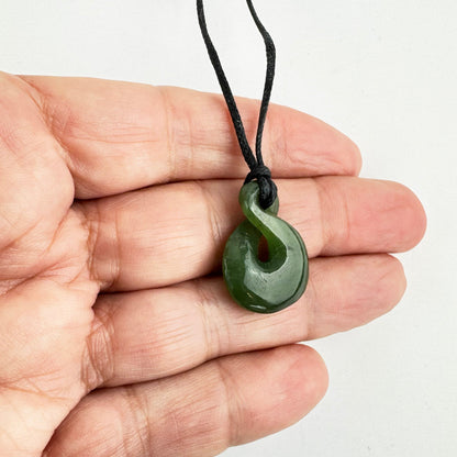 Small Genuine NZ Greenstone Maori Single Twist Necklace - ShopNZ