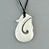 Small Māori Bone Hei Matau Fish Hook Necklace - ShopNZ