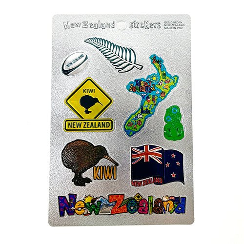 Souvenir Set of 8 New Zealand Icons Stickers - ShopNZ