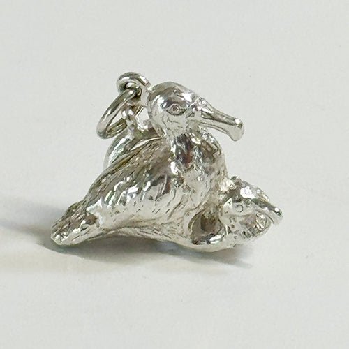 Sterling Silver Albatross &amp; Chick Charm - ShopNZ