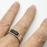 Sterling Silver Mens Ring with Genuine NZ Greenstone - ShopNZ